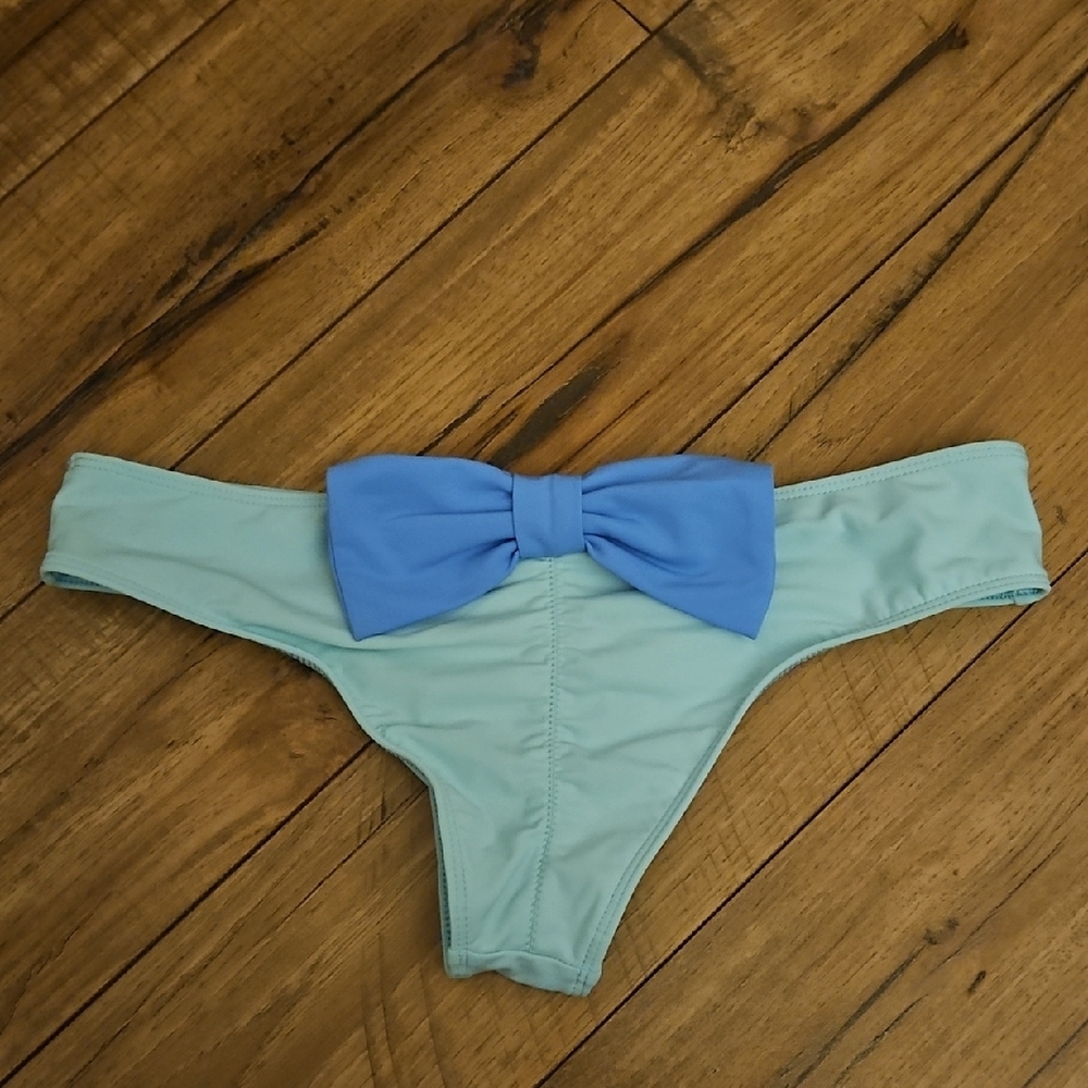 Hollister Light Blue Bikini Bottom with Bow